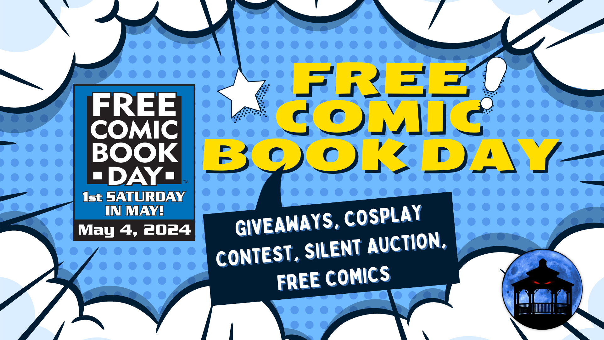 Free comic Book day with giveaways, a costume contest, a silent auction, and, of course, FREE comics