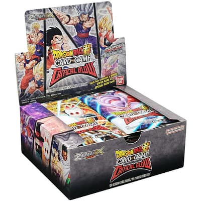 Critical Blow Booster Box B22, containing 24 packs with 12 cards in each pack