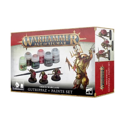 box cover for Orruk Warclans Gutrippaz and Paint Set from Warhammer Age of Sigmar