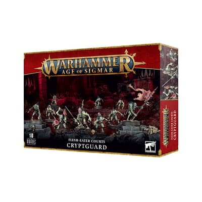 box cover for Flesh-eater Courts Cryptguard miniature set from Warhammer Age of Sigmar
