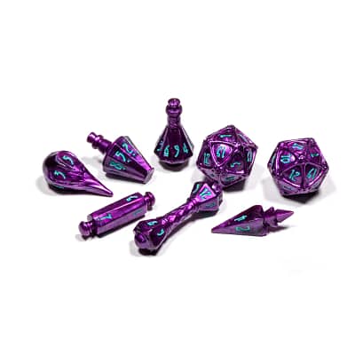 Purple Wizard 8 Dice Set