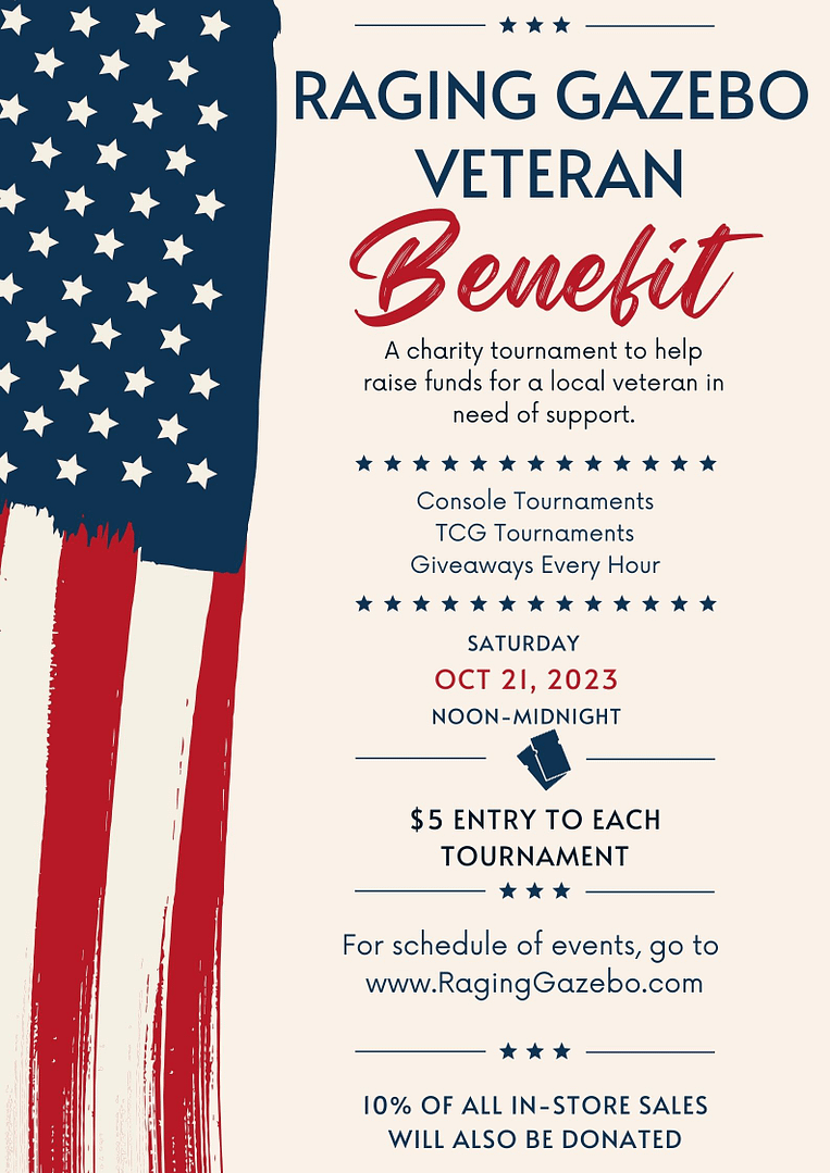 Navy Blue Red and Cream Veteran Benefit Poster